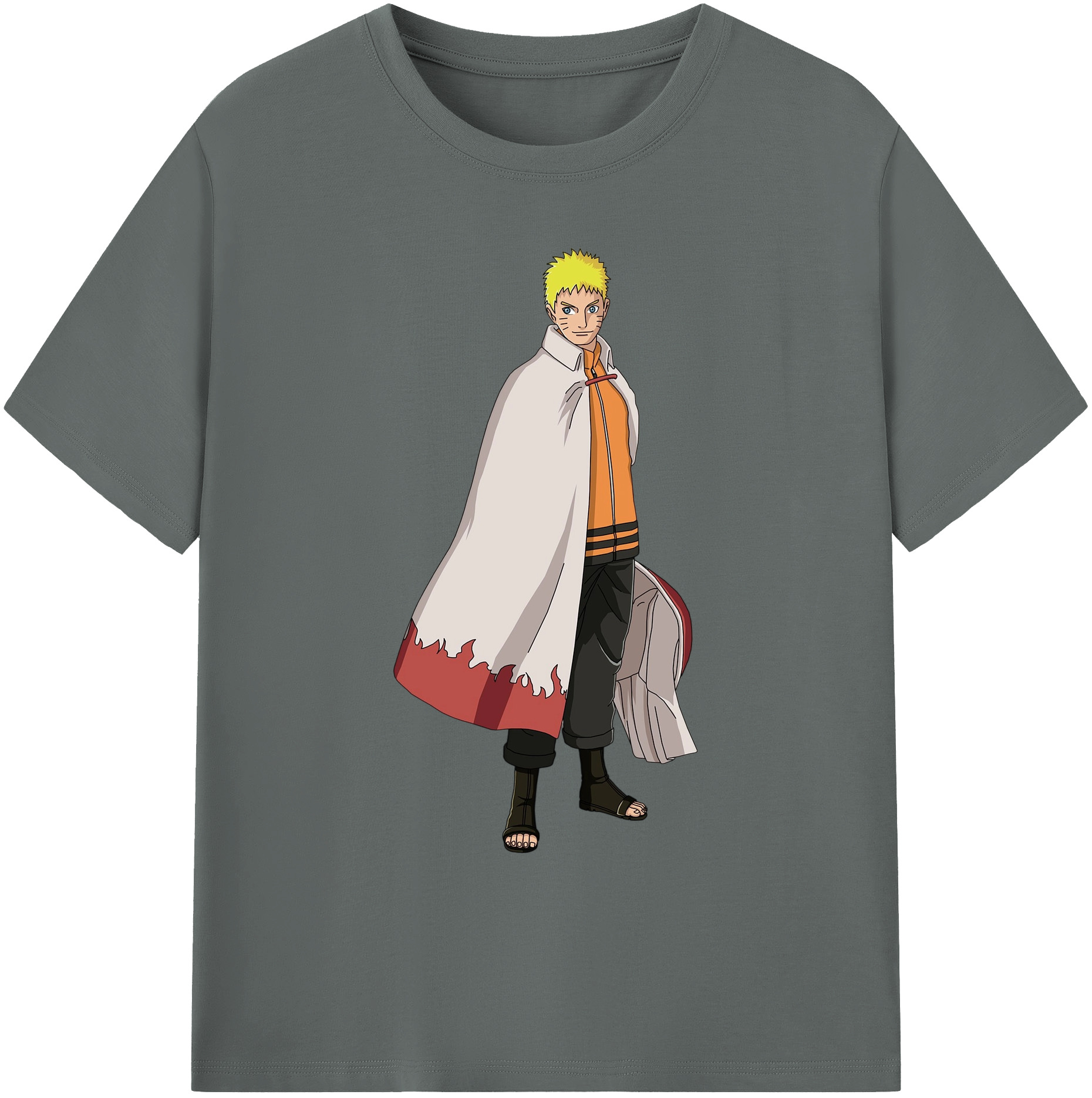（画像用） NARUTO -ナルト- うずまき ナルト Uzumaki Naruto 綿100％ メンズ半袖Tシャツ｜肌触りやわらか＆通気性